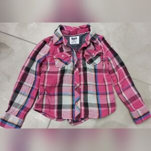 Levi's Kids Vibrant Pink and Blue Plaid Shirt